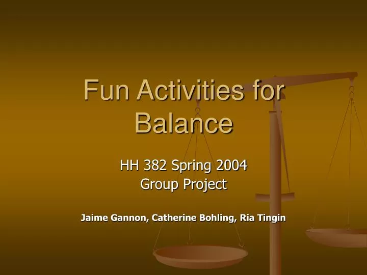 fun activities for balance n.