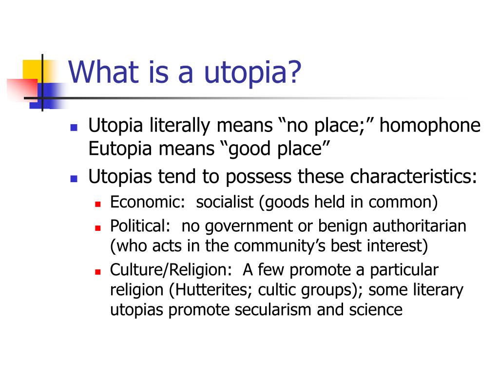 what is the thesis of utopia
