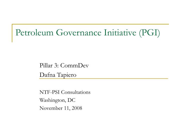 petroleum governance initiative pgi n.