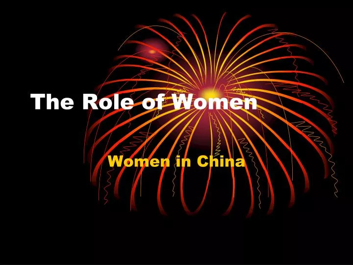 the role of women n.