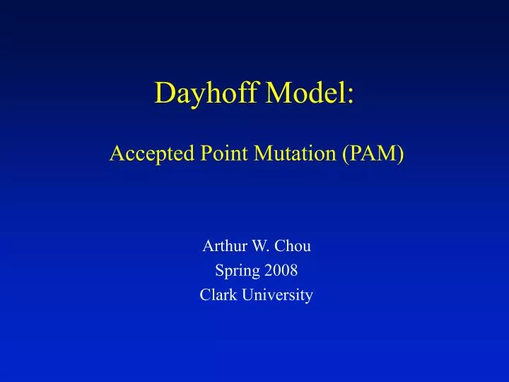 dayhoff model n.
