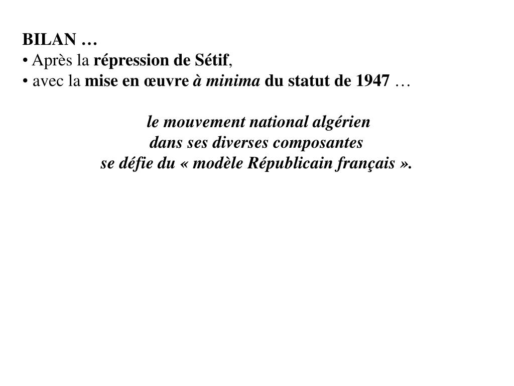 PPT - L’ALGERIE EN 1954 ! PowerPoint Presentation, free download - ID:189016