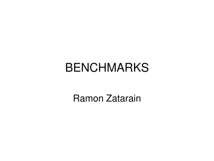 benchmarks n.