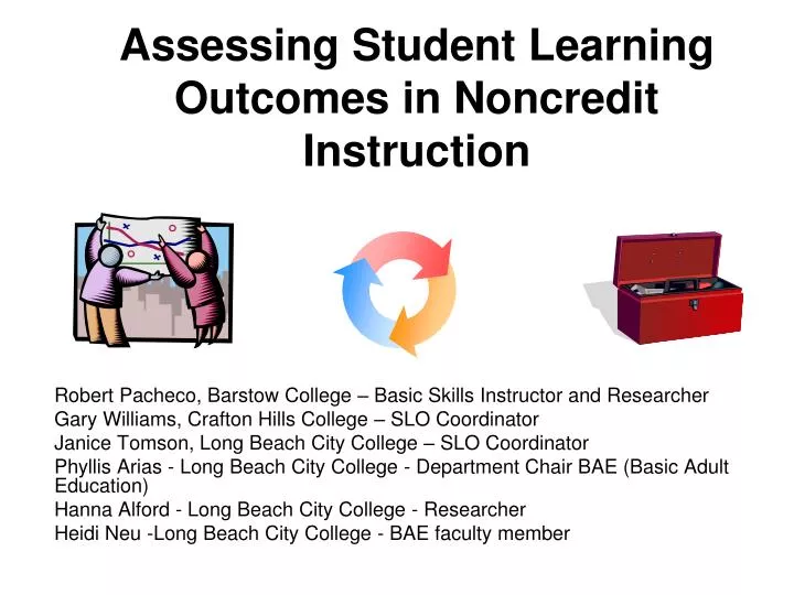 assessing student learning outcomes in noncredit instruction n.