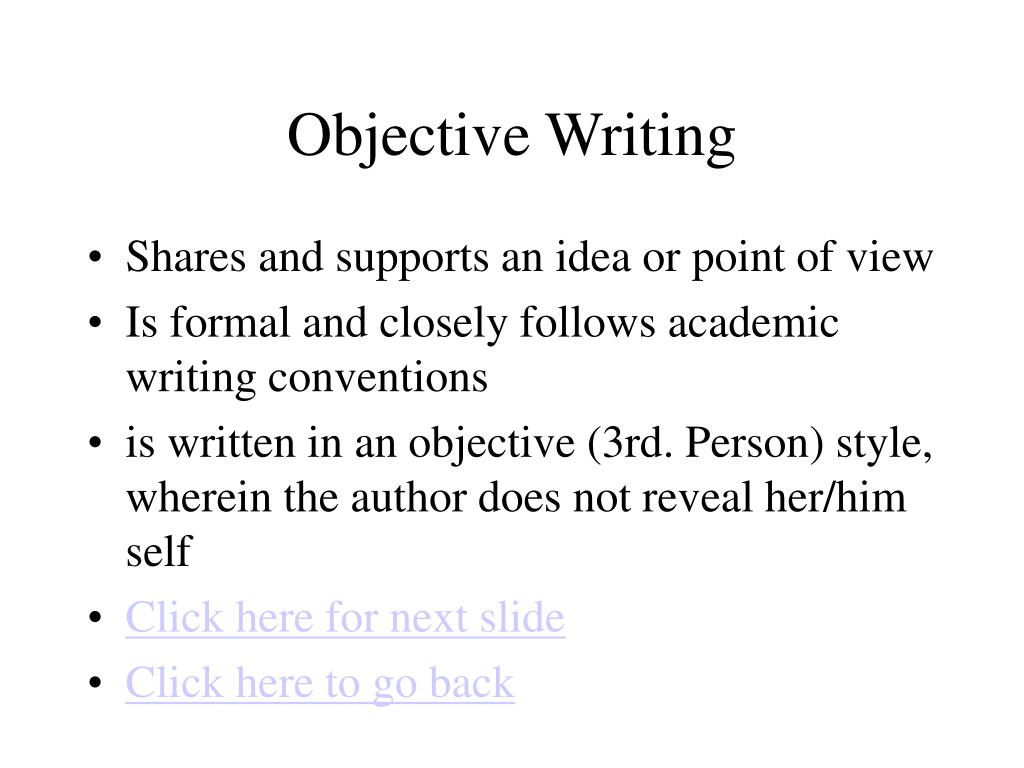 objective of essay
