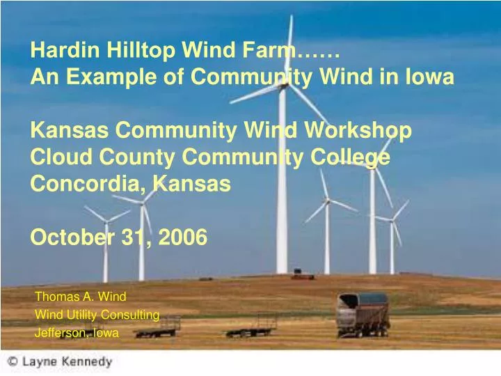 thomas a wind wind utility consulting jefferson iowa n.