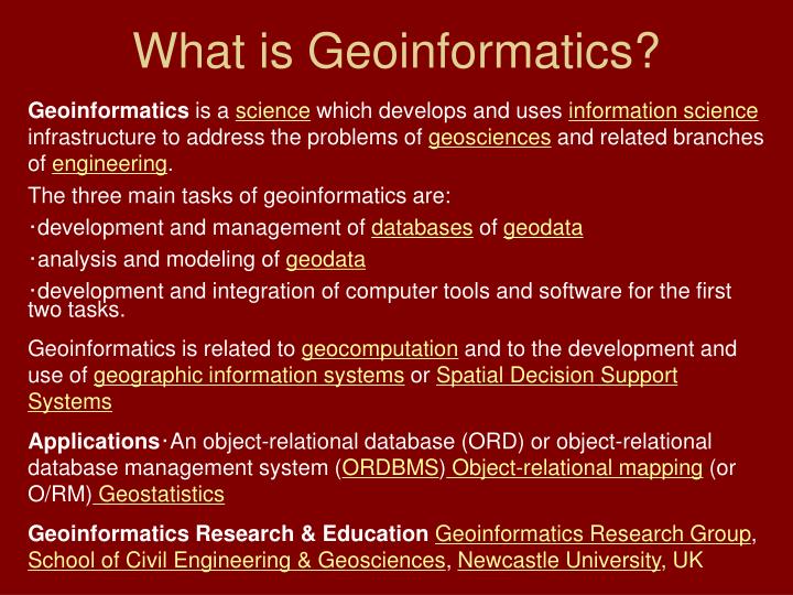 Geoinformatics And Natural Resources Engineering Geoinformatics And Natural Resources Engineering