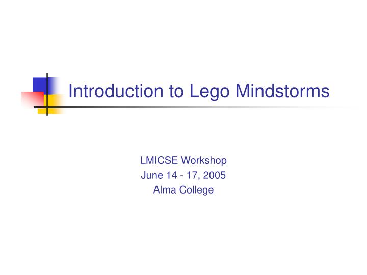 introduction to lego mindstorms n.