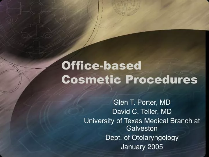 office based cosmetic procedures n.
