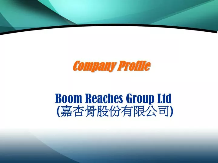 boom reaches group ltd n.