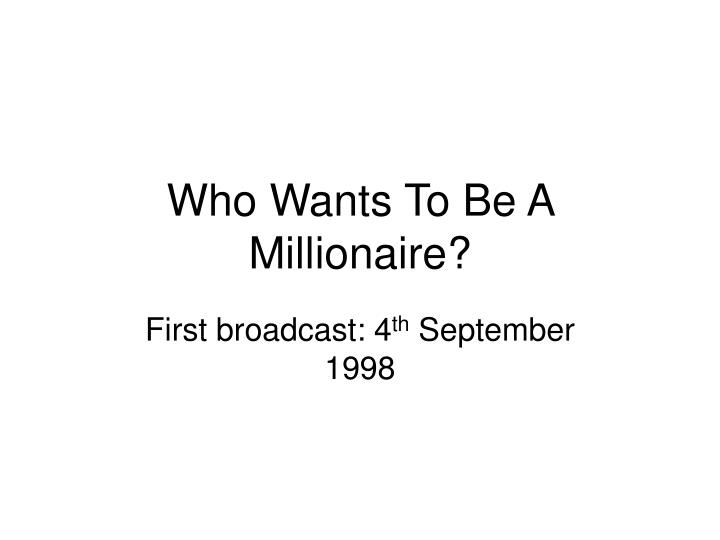 who wants to be a millionaire n.