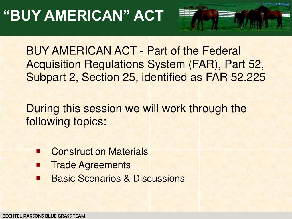 PPT Buy American Act PowerPoint Presentation, free download ID191771