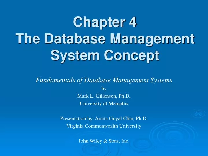 chapter 4 the database management system concept n.