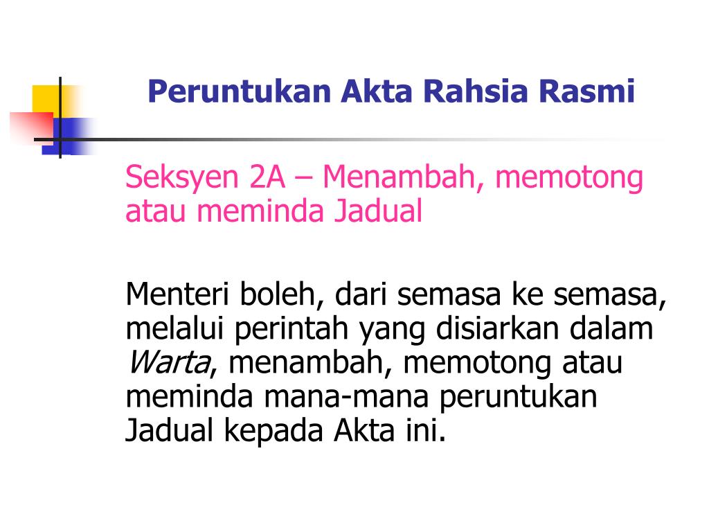 Borang Jadual Surat Sulit