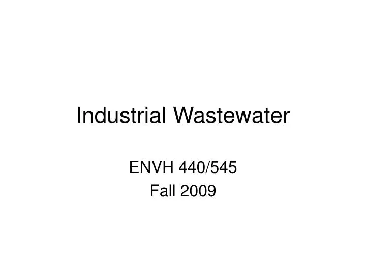 industrial wastewater n.