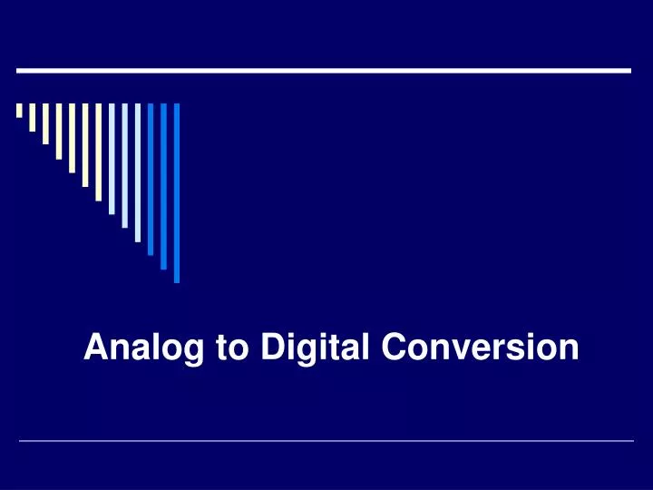 analog to digital conversion n.