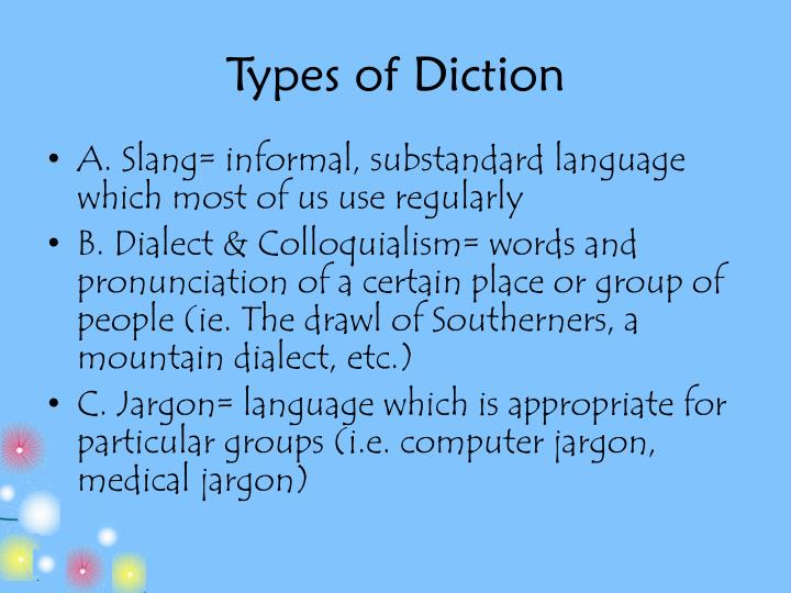 types of diction