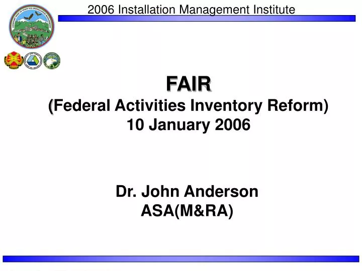 fair federal activities inventory reform 10 january 2006 n.