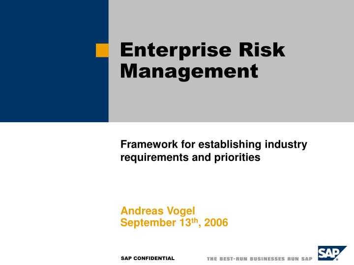 enterprise risk management n.