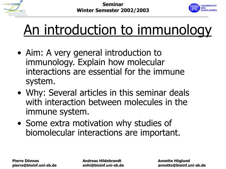 PPT An Introduction To Immunology PowerPoint Presentation Free 