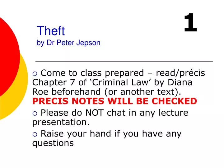 theft by dr peter jepson n.
