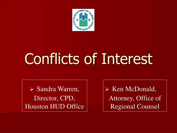 conflicts of interest n.