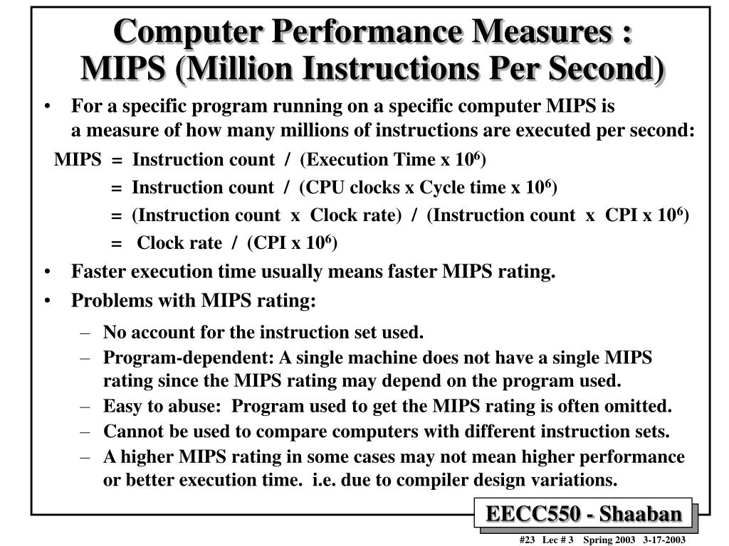PPT - Computer Performance Evaluation: Cycles Per Instruction (CPI)  PowerPoint Presentation - ID:195299