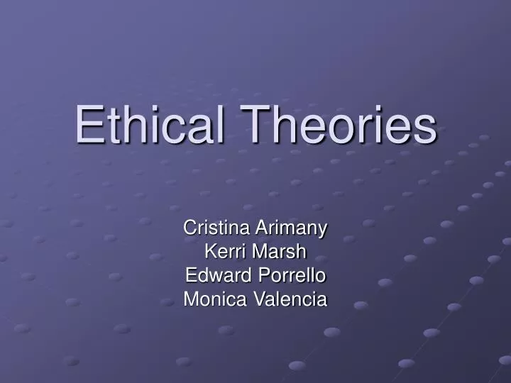 ethical theories n.