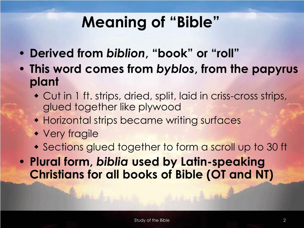 presentation bible meaning