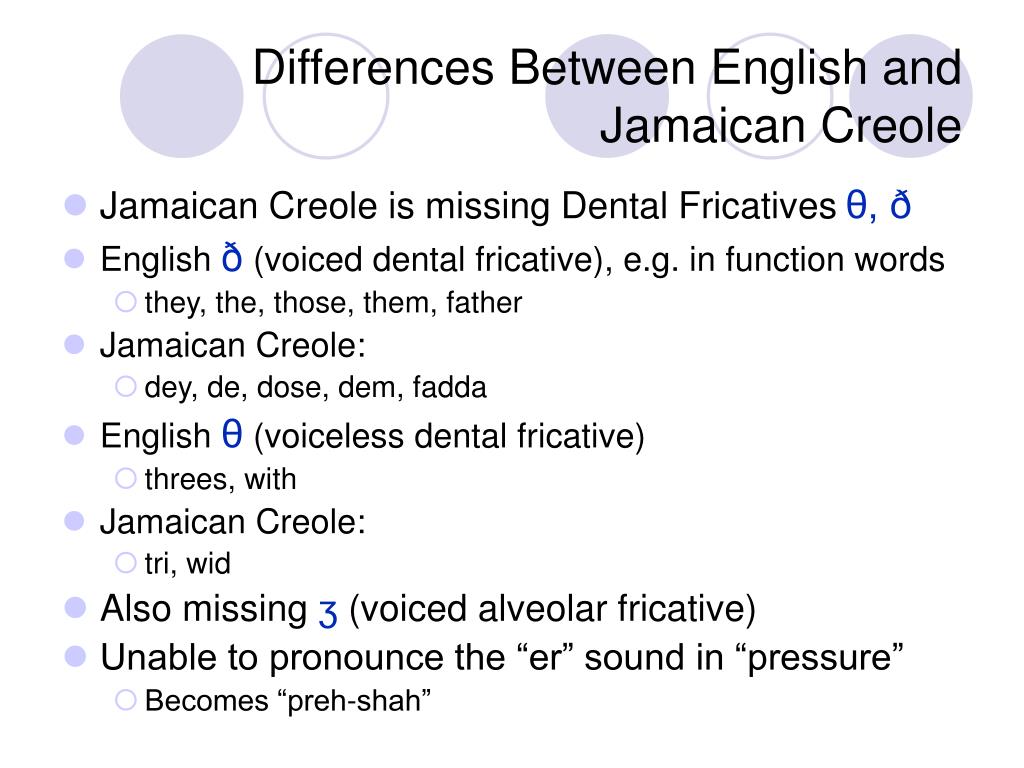 jamaican creole english language