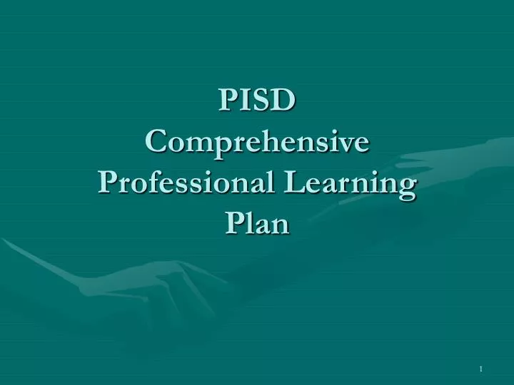 pisd comprehensive professional learning plan n.