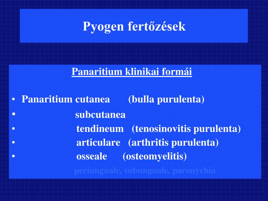 panaritium kezelése)