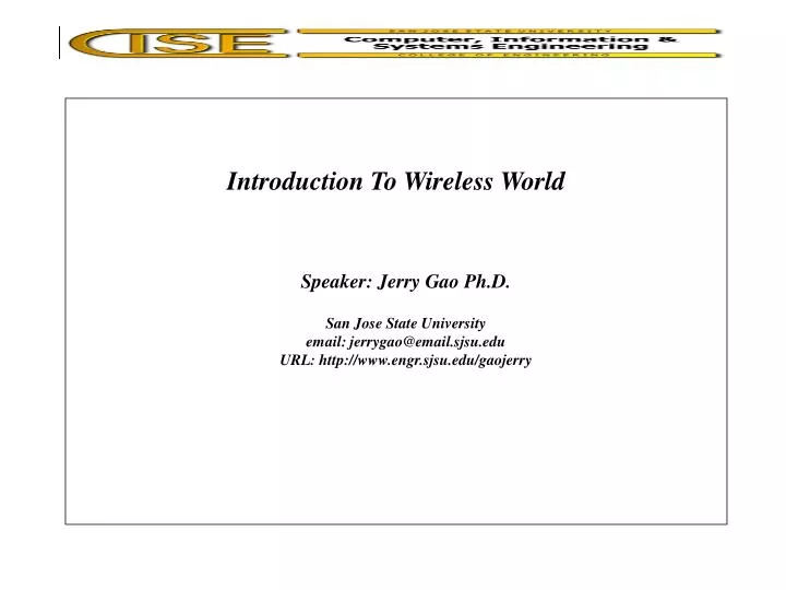introduction to wireless world n.