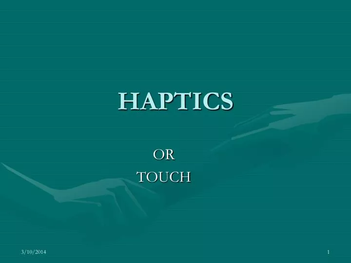 haptics n.