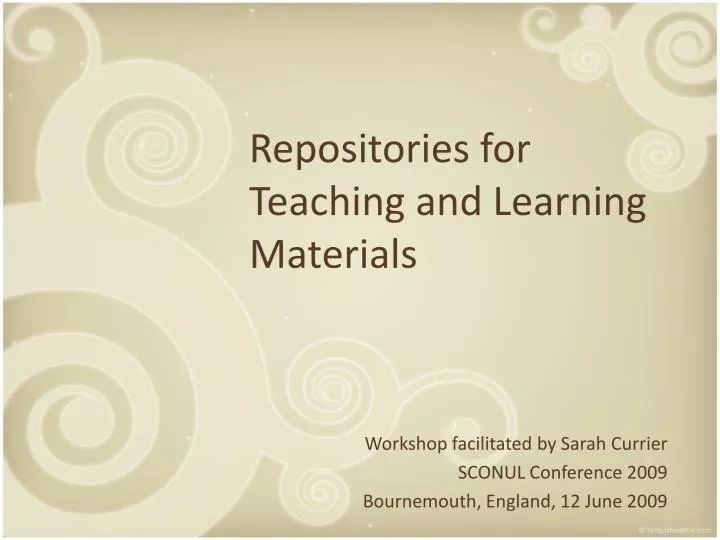 repositories for teaching and learning materials n.