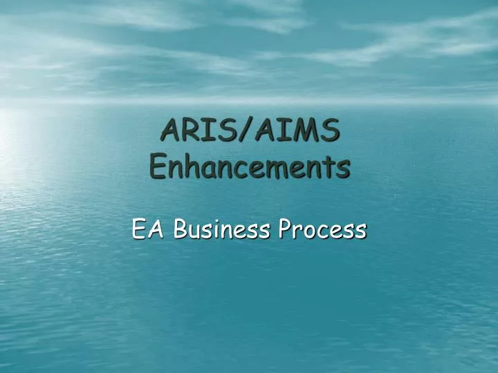 aris aims enhancements n.