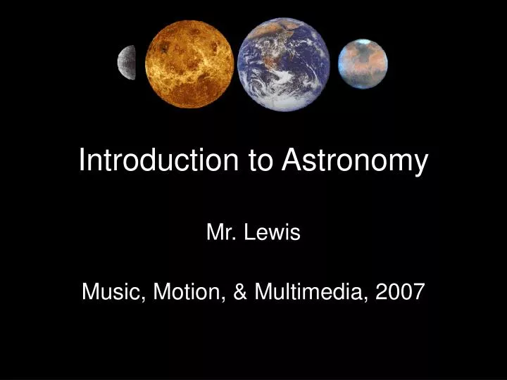 introduction to astronomy n.