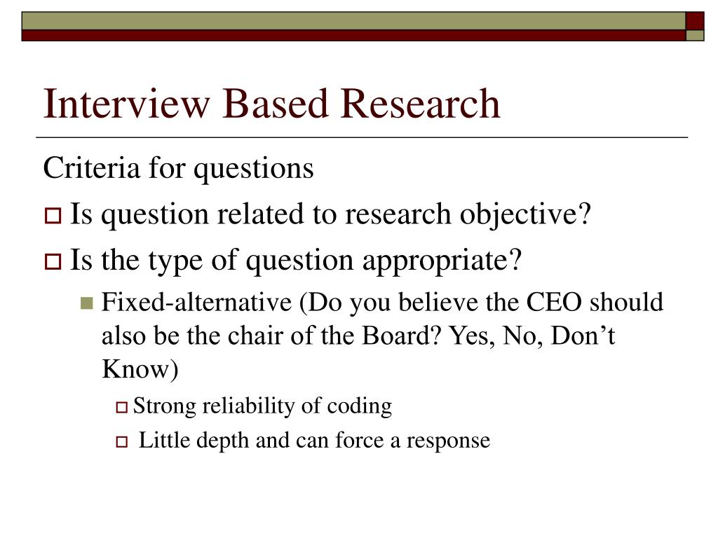 interview based research