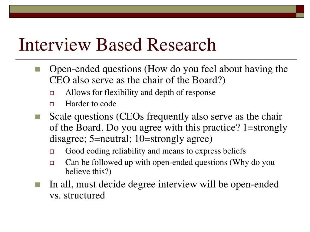 interview based research