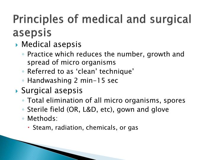 example of medical asepsis example of medical asepsis