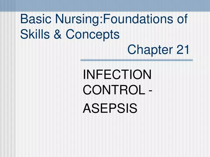 basic nursing foundations of skills concepts chapter 21 n.