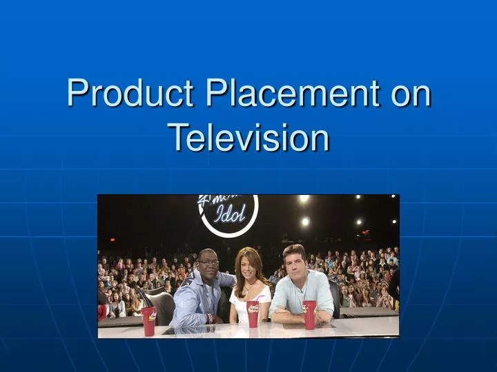 product placement on television n.
