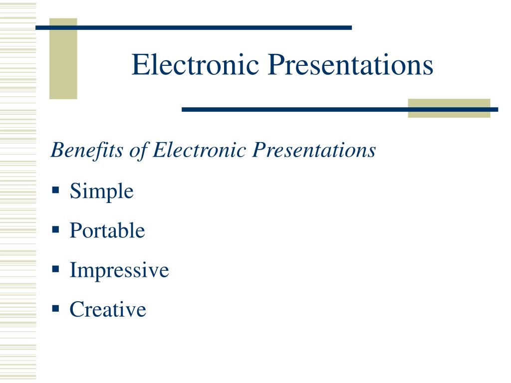 what is electronic presentation definition