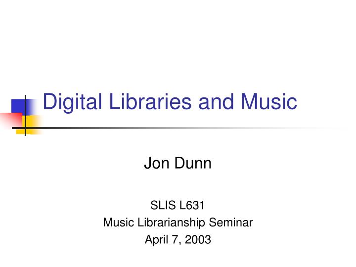 digital libraries and music n.