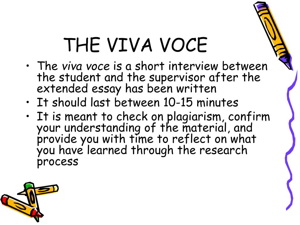 viva voce for extended essay