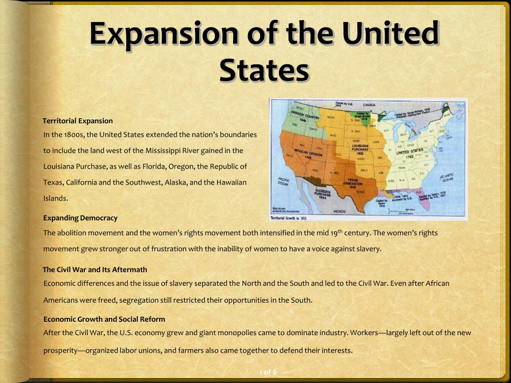 expansion states united growth western 1800 democracies nationalism europe 1914 triumphs 1800s territorial ppt powerpoint presentation suffrage west