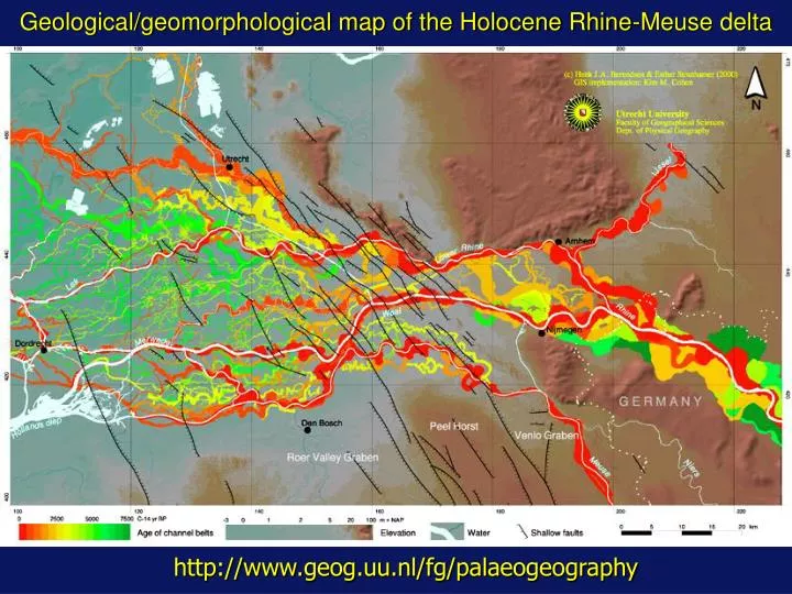geological geomorphological map of the holocene rhine meuse delta n.