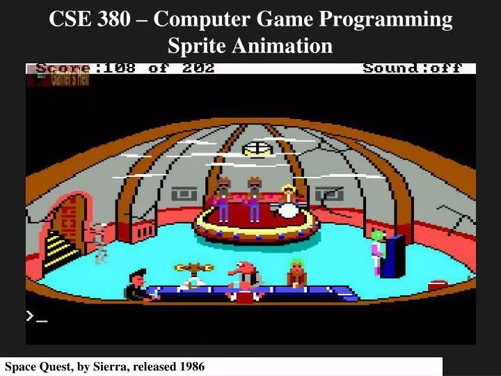 cse 380 computer game programming sprite animation n.