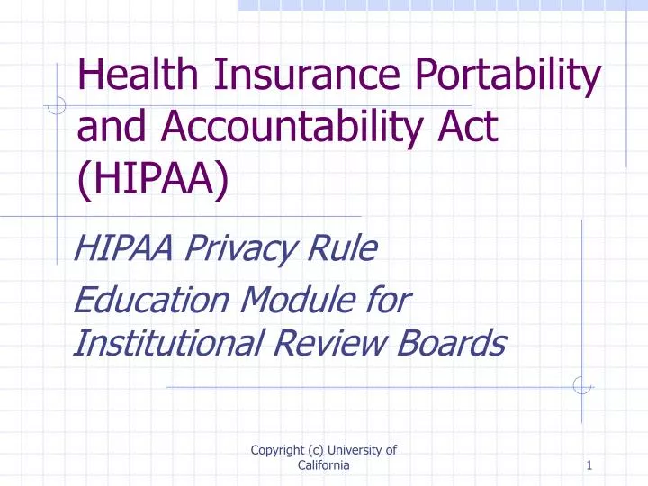 health insurance portability and accountability act hipaa n.
