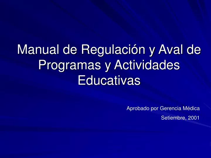 manual de regulaci n y aval de programas y actividades educativas n.